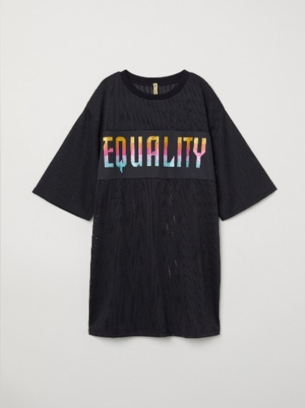 H&M glitter Equality mesh t-shirt dress size M